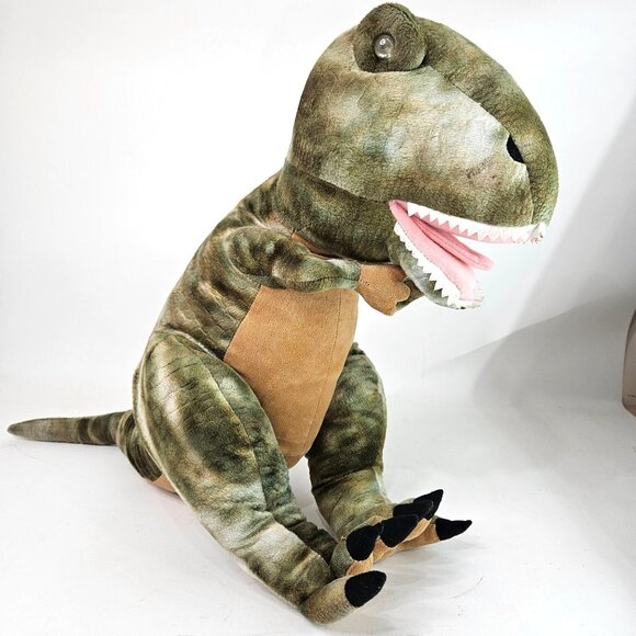 T Rex Dinosaur Realistic Talking Stuffed Plush Animal Roar Eye Light 38" WORKS - Picture 1 of 15